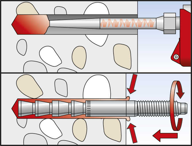 Fischer highbond dynamisch anker FHB-A montage - Dhz-proshop