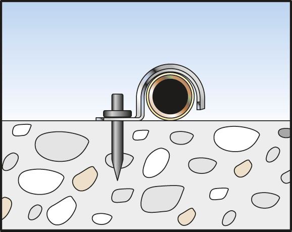 Fischer inslagnagel ED montage - Dhz-proshop, monteren van leidingklemmen is kinderspel