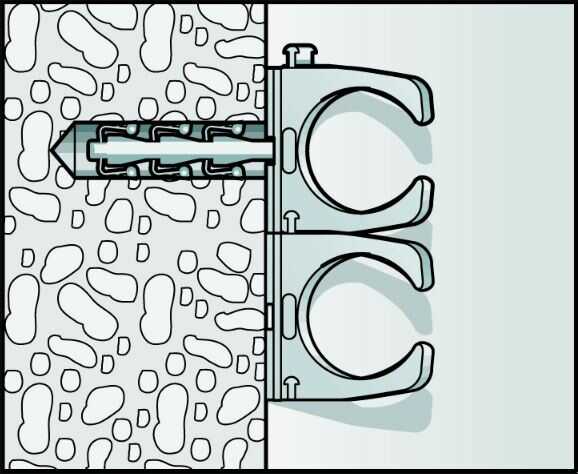Fischer klembeugel-buisclip montage - Dhz-proshop, alles voor elektro bekabeling te monteren