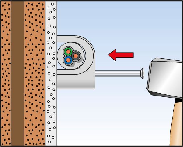 Fischer nagelclip NS montage - Dhz-proshop, handige nagelclip voor je elektriciteitkabel te monteren