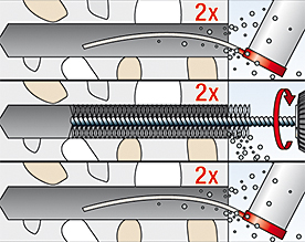 Fischer beton-beton verbinding montage - Dhz-proshop, jouw klus, onze doe het zelf passie!