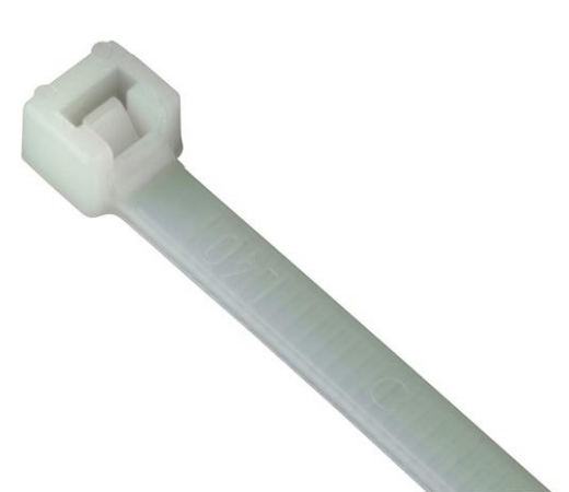 Afbeeldingen van 100st. ABB TY125-50-100 - Thomas & Betts Ty-Fast kunststof kabelbinder met eurosleuf 4.6mm x 140mm, kleur naturel - TY125-50-100 