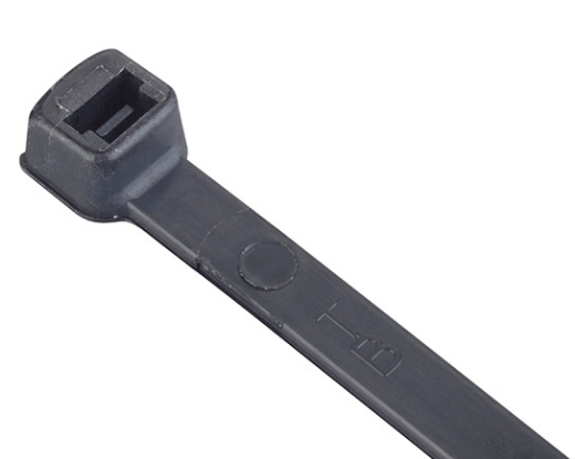 100st. ABB TY125-30X-100 - Thomas & Betts Ty-Fast kunststof kabelbinder met eurosleuf 3.3mm x 143mm, kleur zwart - TY125-30X-100 