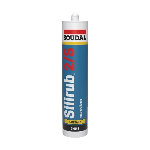 Soudal Silirub 2S (sanitair) alu-wit Ral 9006, koker 300ml - 104205