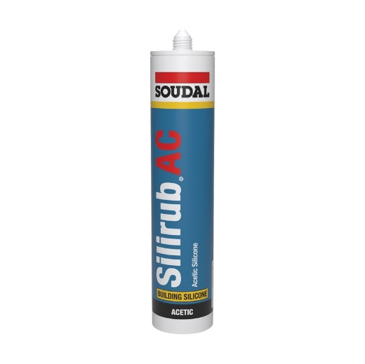 Afbeeldingen van Soudal Silirub AC zwart, koker 300ml - 101452