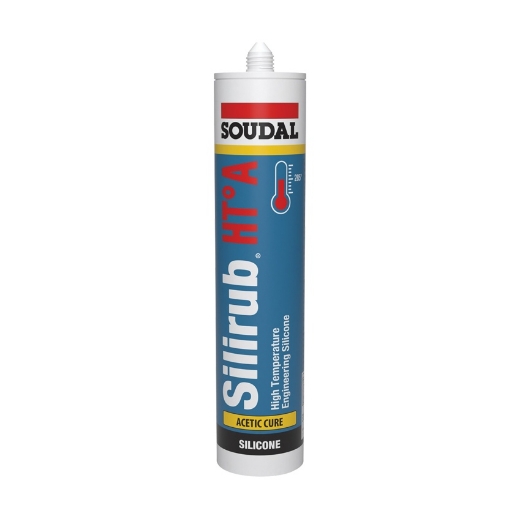Afbeeldingen van Soudal Silirub HT°-A zwart, koker 310ml - 108265