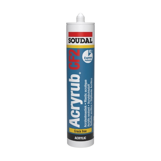 Afbeeldingen van Soudal Acryrub CF2 wit, koker 310ml - 121616