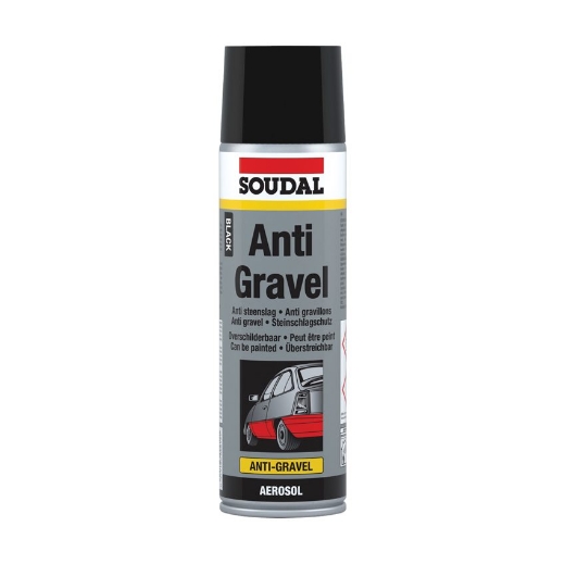 Afbeeldingen van Soudal Anti Gravel aerosol zwart 500ml - 106706