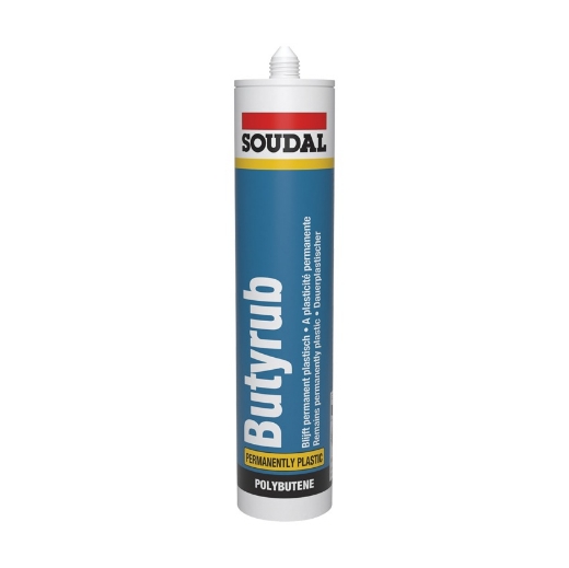 Afbeeldingen van Soudal Butyleen Butyrub wit, koker 300ml - 102572