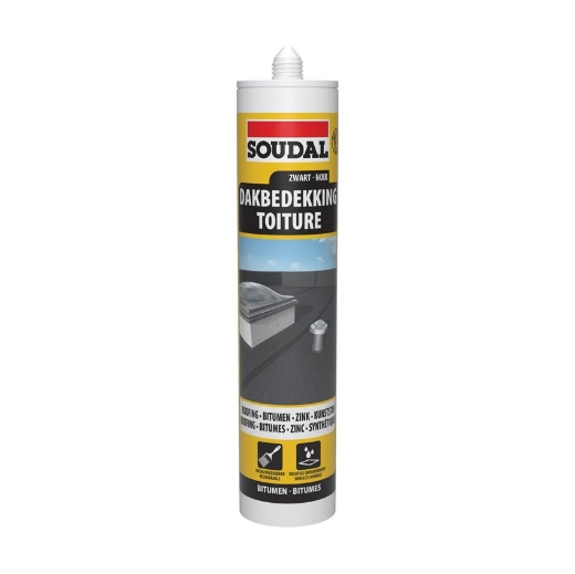 Afbeeldingen van Soudal Dakreparatiekit zwart, koker 290ml - 102271