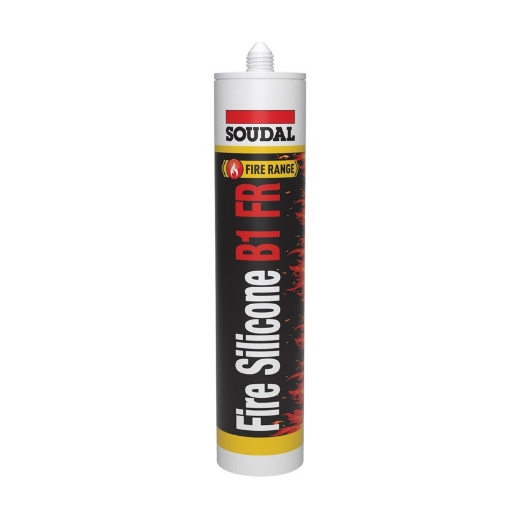 Afbeeldingen van Soudal Fire silicone B1 FR brandwerend grijs, koker 300ml - 147412