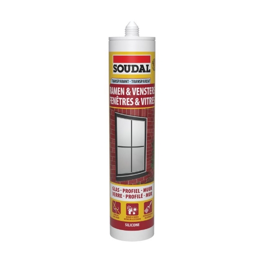 Afbeeldingen van Soudal Ramen & Vensters transparant (overschilderbaar), koker 290ml - 124757