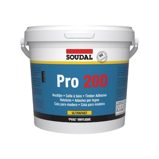 Afbeeldingen van Soudal houtlijm (supersnel) Pro20D, bus 5kg. - 108899