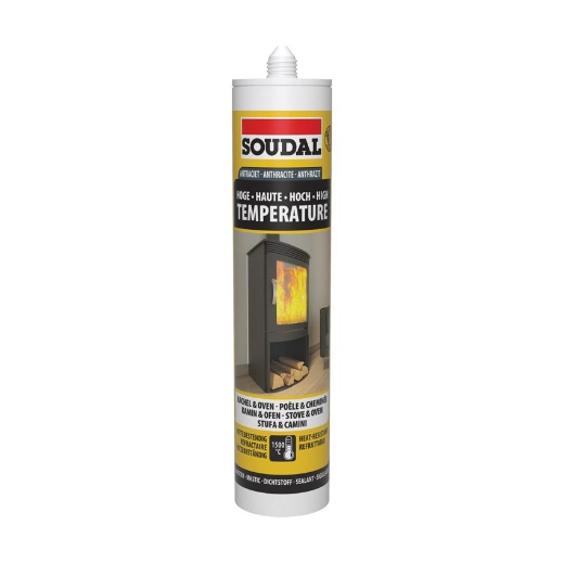 Afbeeldingen van Soudal Kachelkit zwart (Hoge temperatuur), koker 290ml - 102270