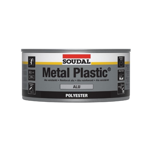 Soudal Metal Plastic Alu met tube verharder, pot 2kg - 103426