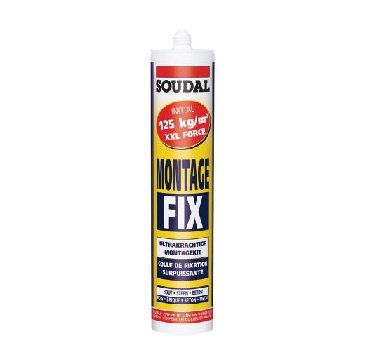 Afbeeldingen van Soudal Montagelijm Montage Fix wit, koker 400gr. - 111919