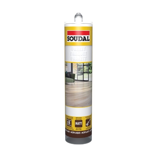 Afbeeldingen van Soudal Parketkit parelwit ral 1013, koker 290ml - 132208