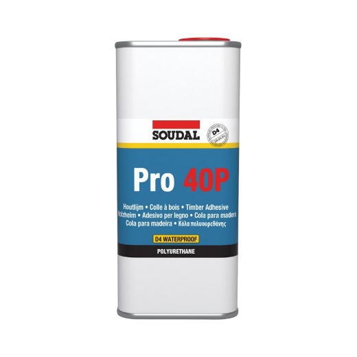 Afbeeldingen van Soudal PU houtlijm (watervast) Pro40P, blik 5kg. - 108901