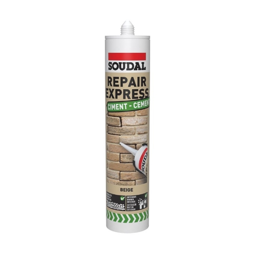 Soudal Repair Express cement - kleur beige ral 1015, koker 290ml - 128000