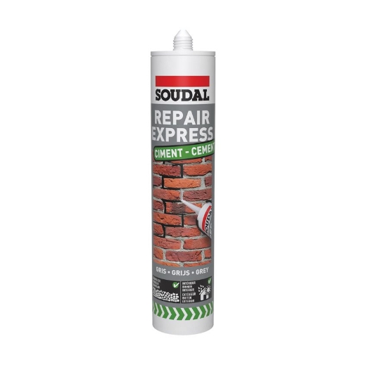 Afbeeldingen van Soudal Repair Express cement - kleur grijs, koker 290ml - 125786