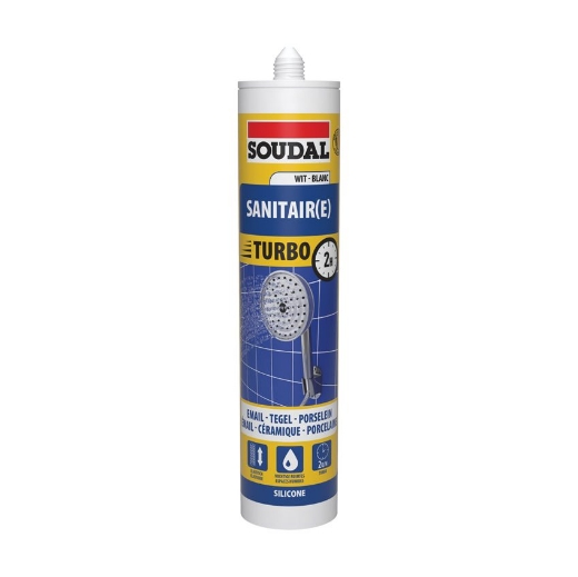 Soudal Sanitaire silicone express wit, koker 290ml - 120564