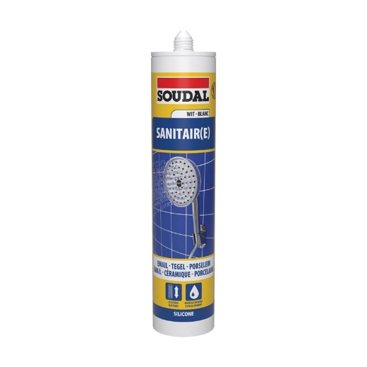 Soudal Sanitaire silicone wit, koker 290ml - 102252