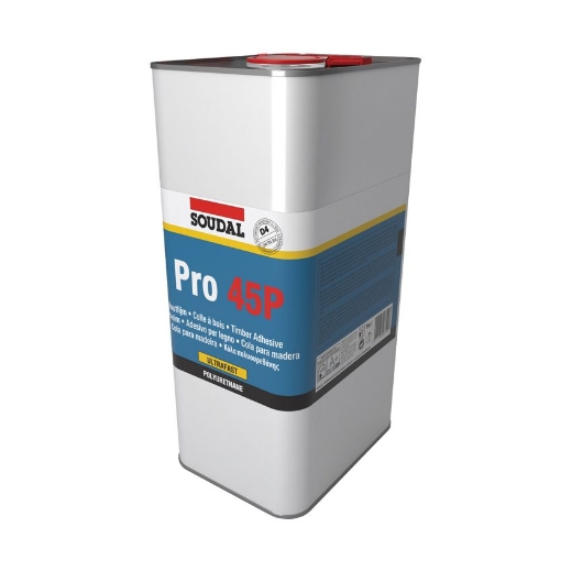 Afbeeldingen van Soudal snelle PU houtlijm Pro45P, blik 5kg - 108902