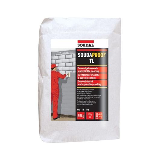 Afbeeldingen van Soudal Soudaproof TL grijs, zak 25kg. - 126811