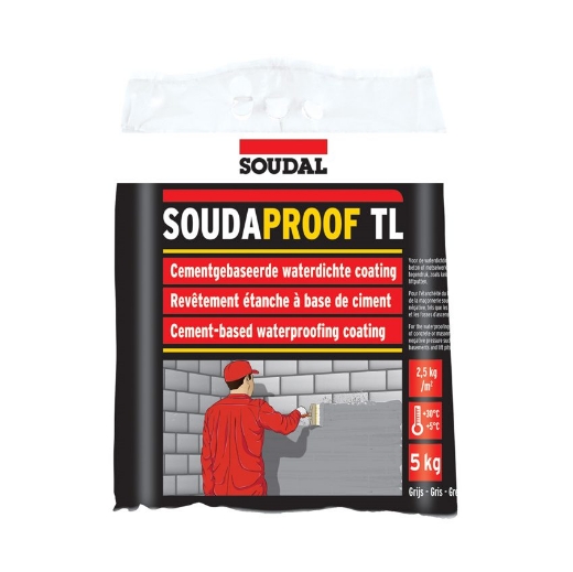 Afbeeldingen van Soudal Soudaproof TL grijs, zak 5kg. - 126810
