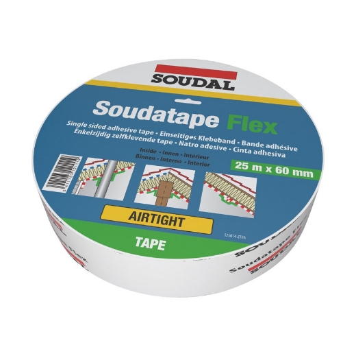 Afbeeldingen van Soudal Soudatape Flex wit, rol 60mm x 25m - 125014