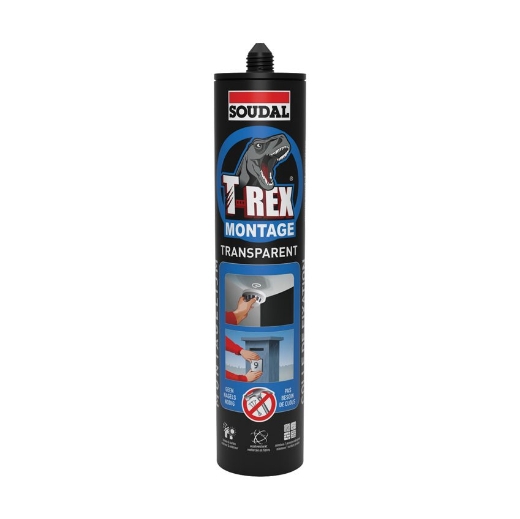 Afbeeldingen van Soudal T-Rex Montage transparant, koker 300ml - 124735