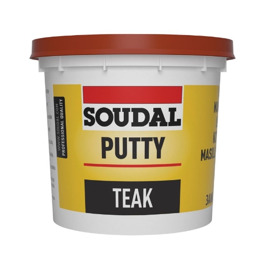 Afbeeldingen van Soudal Universele stopverf teak, pot 1kg. - 106752