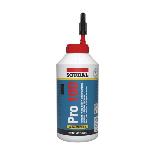 Afbeeldingen van Soudal Witte Houtlijm Pro10D, flacon 750gr. - 108768