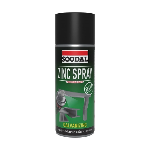 Soudal Zinc spray Matt, spuitbus 400ml - 155885