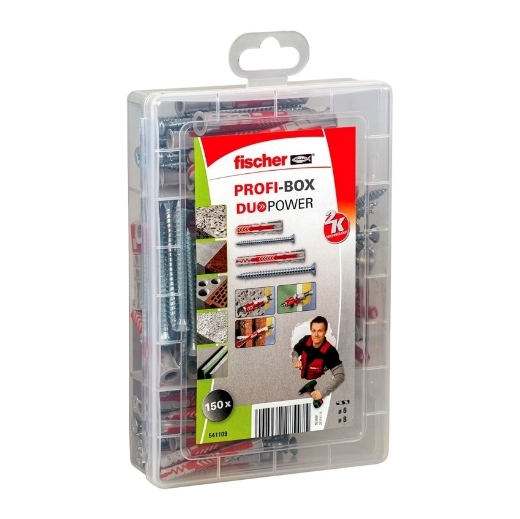 Afbeeldingen van Fischer pluggenset Duopower Profi Box kort en lang + schroeven - 541109