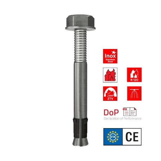 Afbeeldingen van Fischer nagelanker FNA II 6x30 M6/5 C, corrosiebestendig staal - 44113