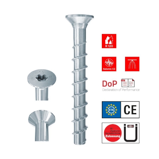 Afbeeldingen van Fischer betonschroef Ultracut FBS II 6x30/5 SK, verzonken kop Torx TX30 - 546382