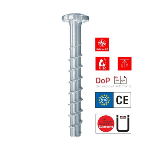 Afbeeldingen van Fischer betonschroef FBS 6x40/5 P, cilinderkop Torx TX30 - 546378