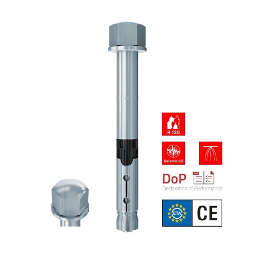 Afbeeldingen van Fischer veiligheidsanker FH II-H 12/50 (12x140), met dopmoer SW13 - 44907