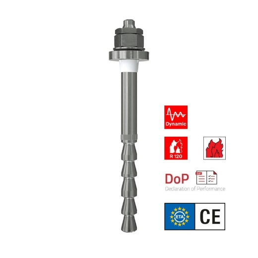 Afbeeldingen van Fischer highbond ankerstang FHB- A DYN M16x125/50 hoog corrosiewerend staal - 93445