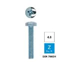 Afbeeldingen van Metaalschroef met bolle kop en PH2 kruisindruk Din 7985H M5x8 verzinkt 4.8