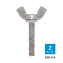 Afbeeldingen van Vleugelschroef AM vorm Din 316 M8x10 verzinkt