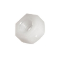 Afbeeldingen van Zeskantmoer Din 934 M4 wit kunststof PA 6.6 (S7)