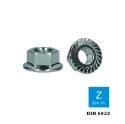 Afbeeldingen van Gekartelde moer Din 6923 M16 verzinkt CL6 (S24)