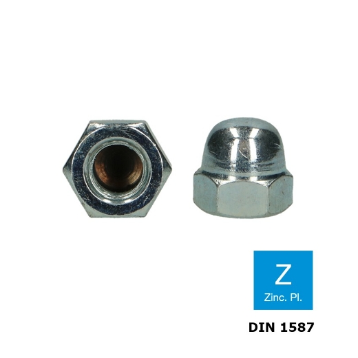 Afbeeldingen van Dopmoer Din1587 M16 verzinkt CL-6 (S24)