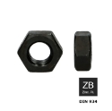 Afbeeldingen van QlinQ® Blackline zeskantmoer Din 934 M8 zwart gecoat (S13) - 1110136