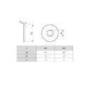 Afbeeldingen van QlinQ® Blackline grote sluitring Din 9021 M6 (18x1.5) zwart gecoat - 1110139