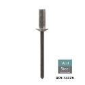 Afbeeldingen van Blindklinknagel - Rivet met platte kop waterdicht 4.8x21 Alu/Staal