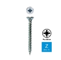 Afbeeldingen van Houtschroef Pozidrive PZ3 met volledige draad 6x40 verzinkt