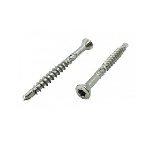 Afbeeldingen van MDF schroef Torx TX15 met zelftap snijpunt en volledige draad met freesribben 4x25 verzinkt